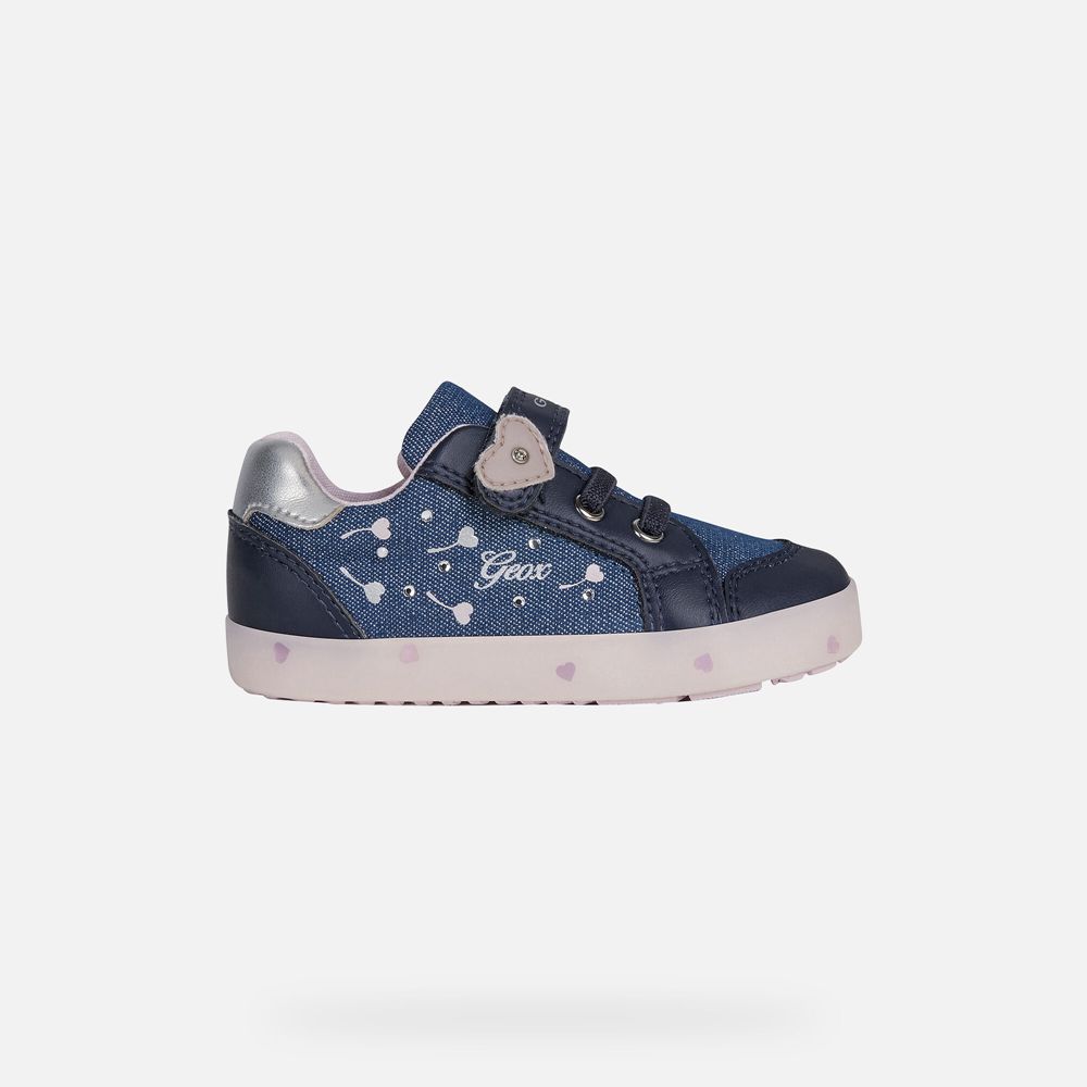 Basket Geox Kilwi Girl - Bleu Marine/Rose - Bebe 638257-ZBC